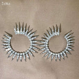 Shiny Sun Hoop Earrings