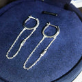 Long Tassel Chain Hoop Earrings