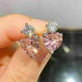 Pink Cubic Zirconia Studs