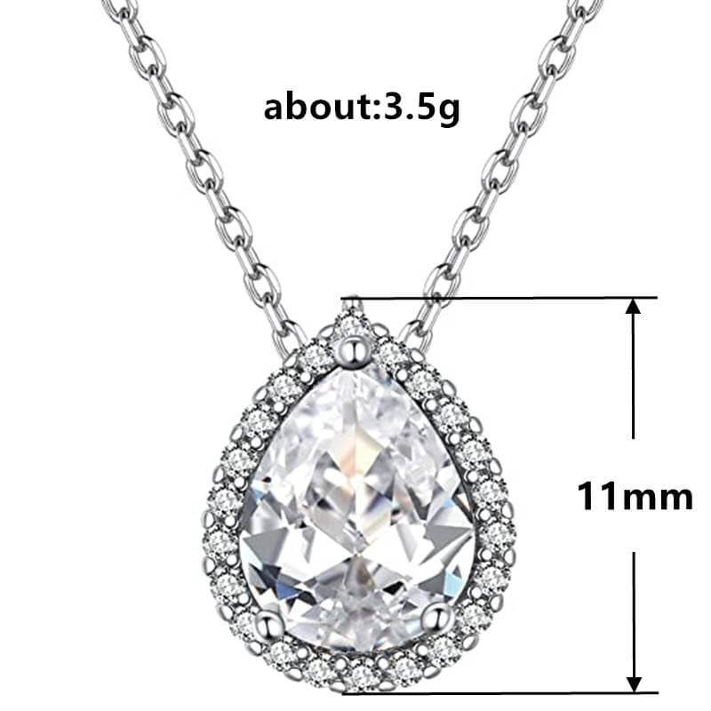 Silver Plated White Diamond Necklace