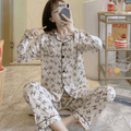 Fancy Silk Pajama Set - Skin