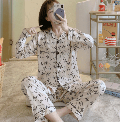 Fancy Silk Pajama Set - Skin