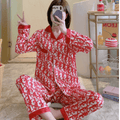 Fancy Silk Pajama Set - Red