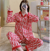 Fancy Silk Pajama Set - Red