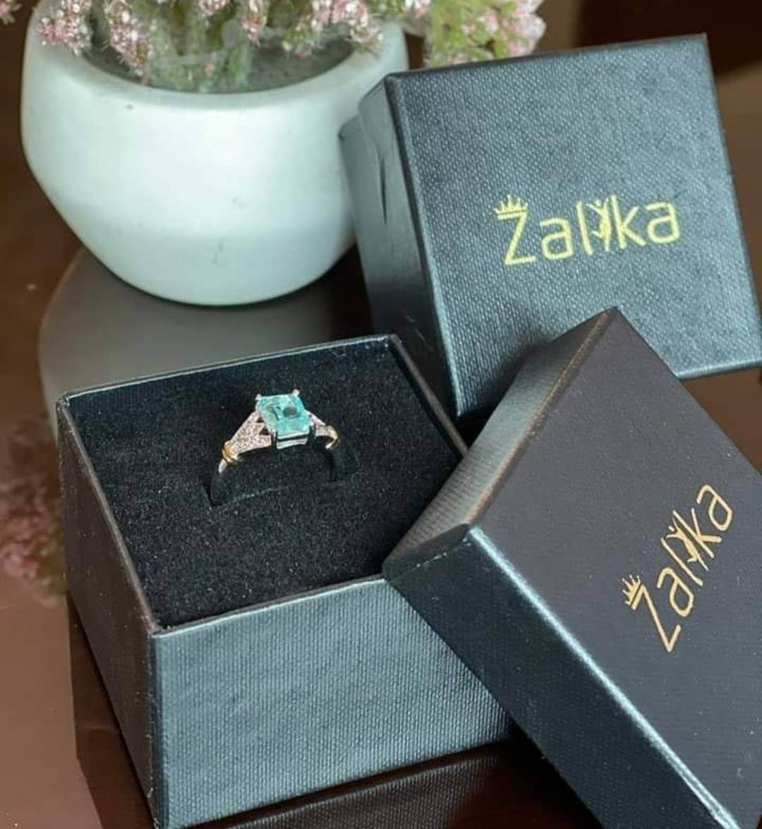 Sky Blue Zircon Stone Ring