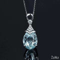 Sliver Color Sapphire Luxury Necklace