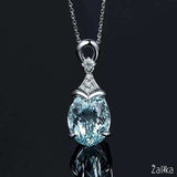 Sliver Color Sapphire Luxury Necklace