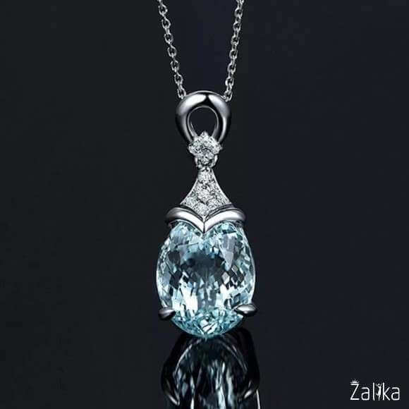 Sliver Color Sapphire Luxury Necklace