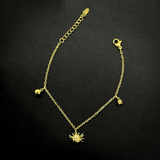 Spider 18k Gold Plated Chain Bracelet