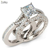Three Pieces 925 Silver Ring Set