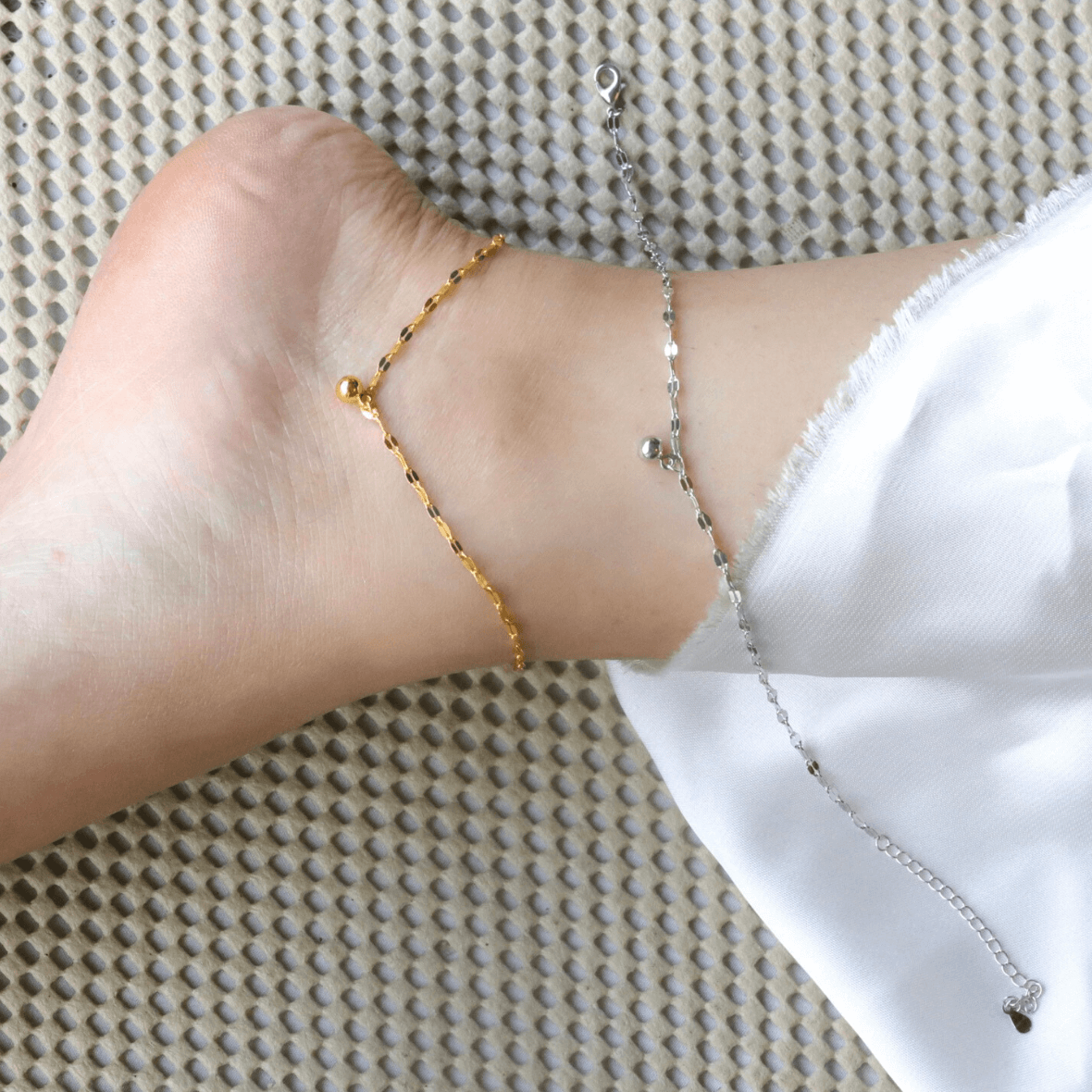 Round Bead Anklet Chain