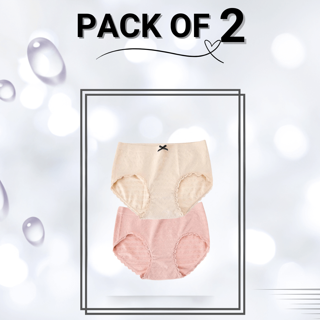 Pack Of 2 Lace Panty (Pink, Skin)