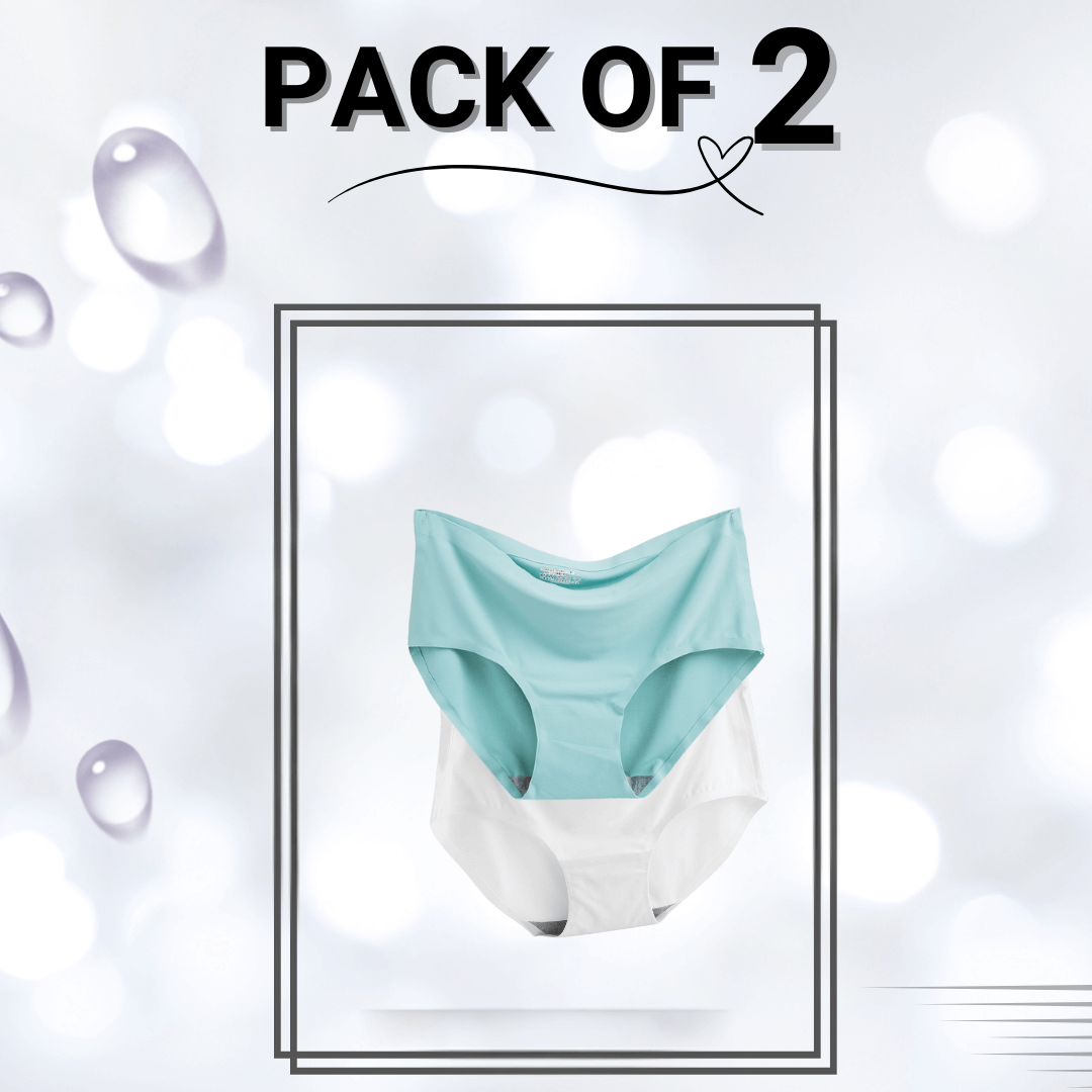 Seamless Panties Pack Of 2 (White, Light sea green)
