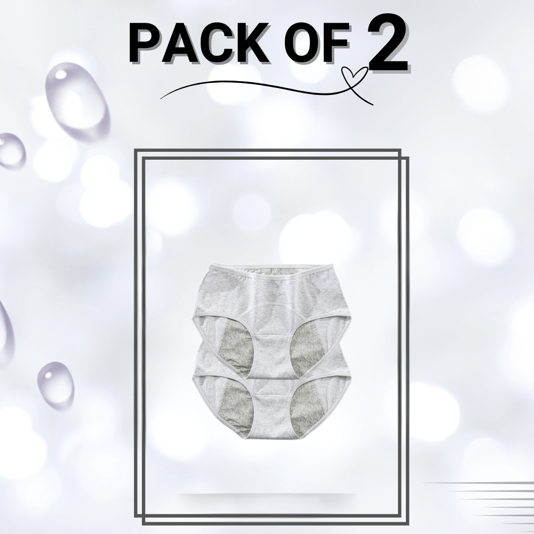 Pack Of 2 Period Panty-XL (Gray, Gray)