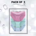 Cotton Stretchable panties Pack Of 3 (Pink, Sea green, Sky blue)