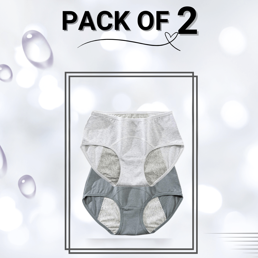 Pack Of 2 Period Panty-Large(Light Gray, Dark Gray)