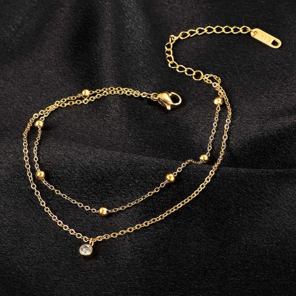 Zayna Double Layer Anklet
