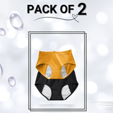 Pack Of 2 Period Panty (Mustard, Black)