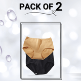 Pack Of 2 Period Panty (Black, Skin) Large)
