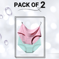 Seamless Panties Pack Of 2  (Light green, Pink)