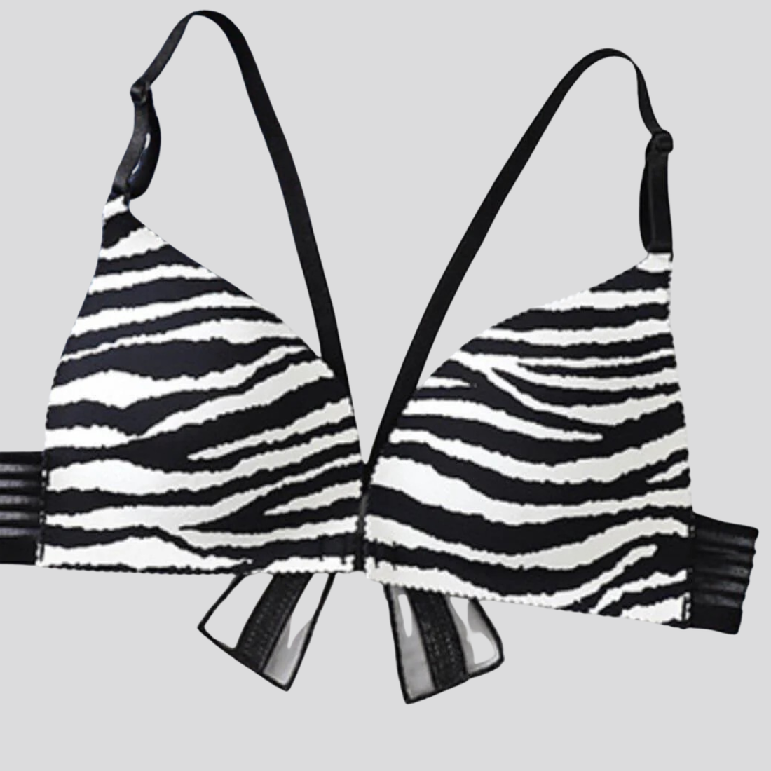 Front open zebra line Bra – Zalika Women