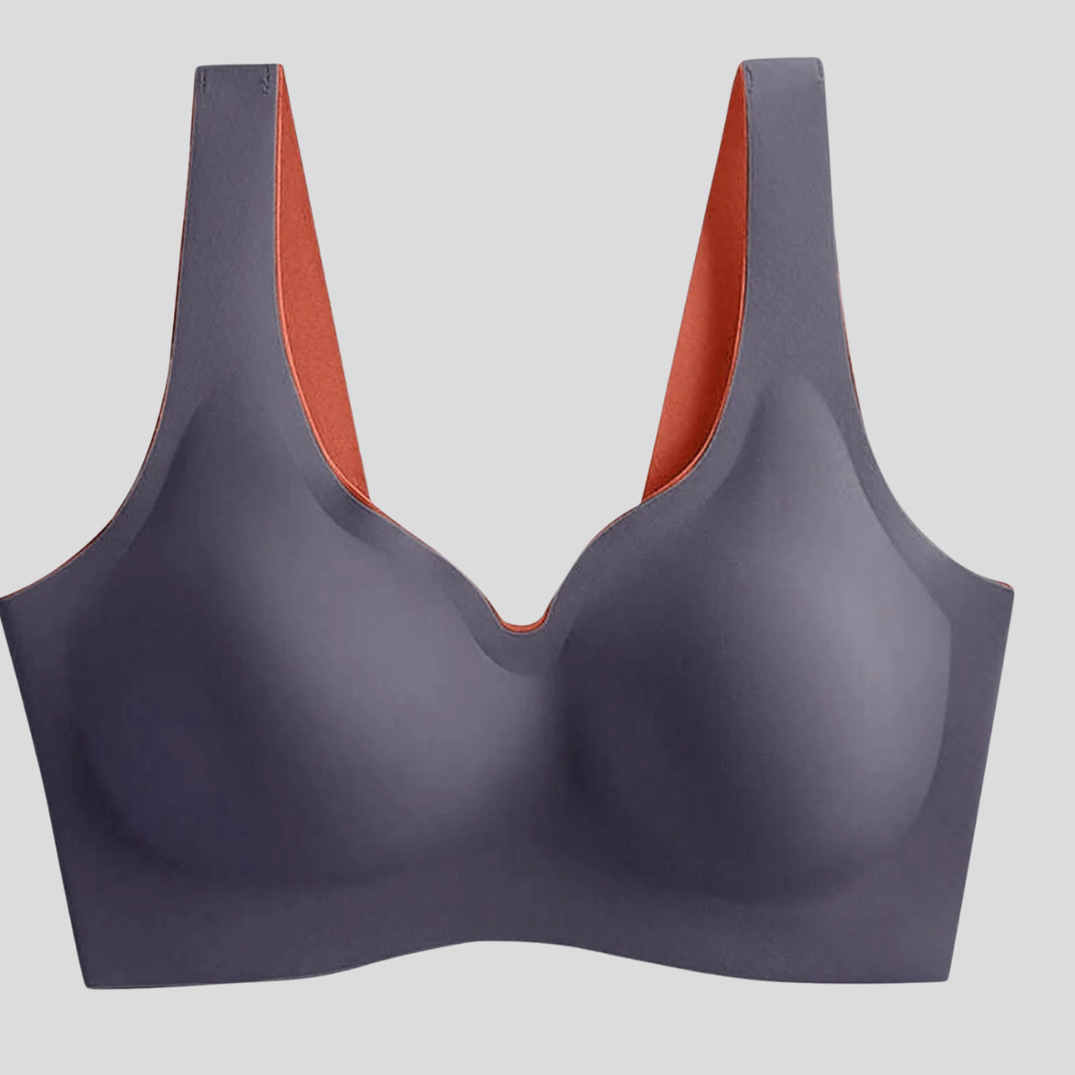 Soft Spandex Seamless Wire free Bra – Purple grey