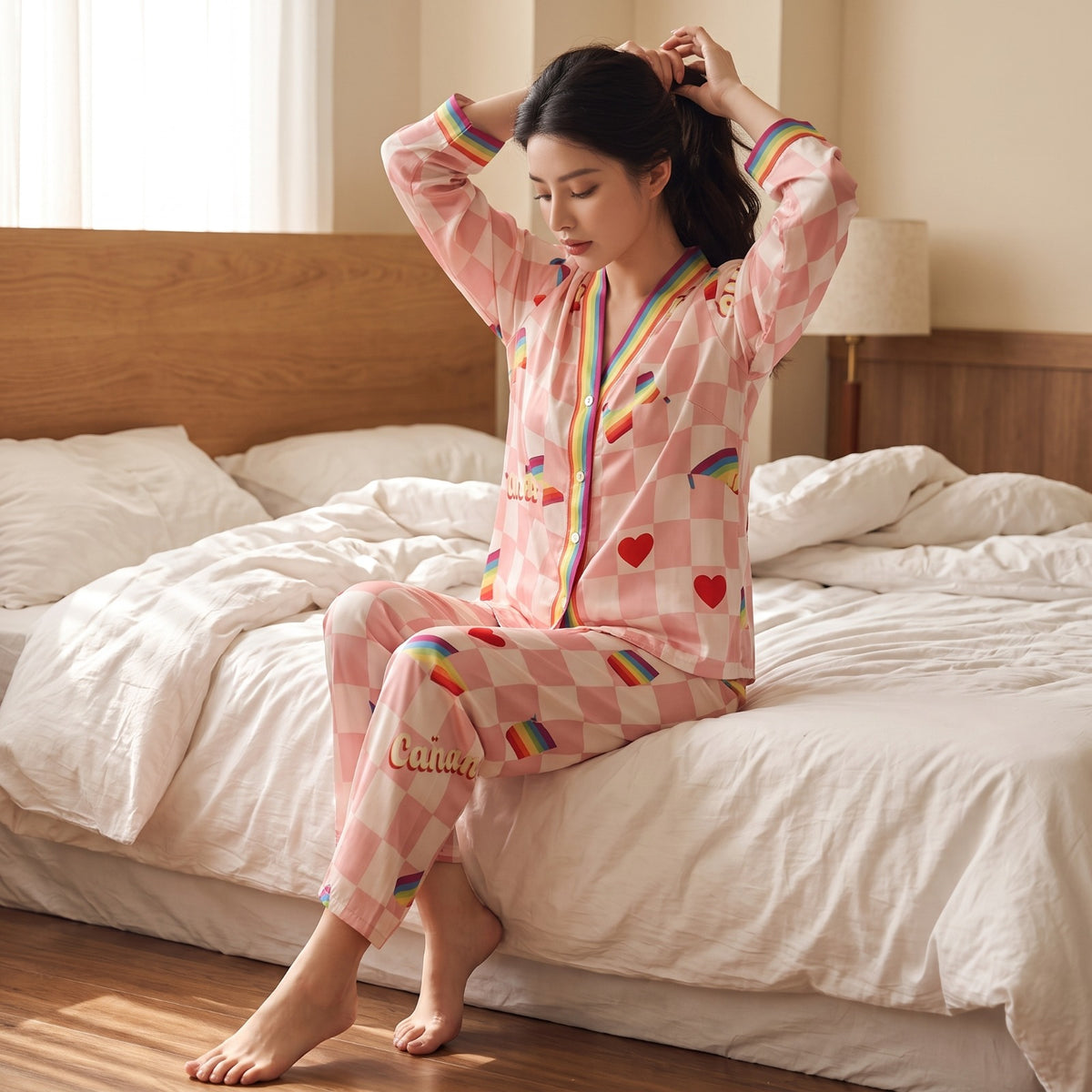 Luxury Silk Night Wear - Elizabeth Pink