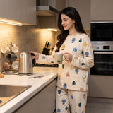 Comfortable Cotton Pajama Set - Off White