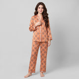 Luxury Silk Night Wear Hally orange