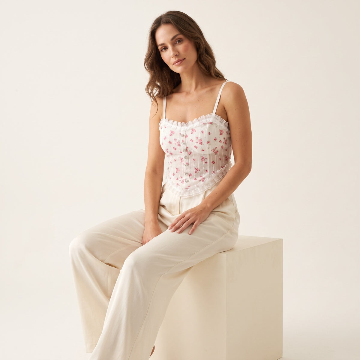 French Style Fancy top with strap