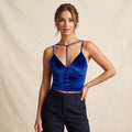 Velvet light padded full lenght top