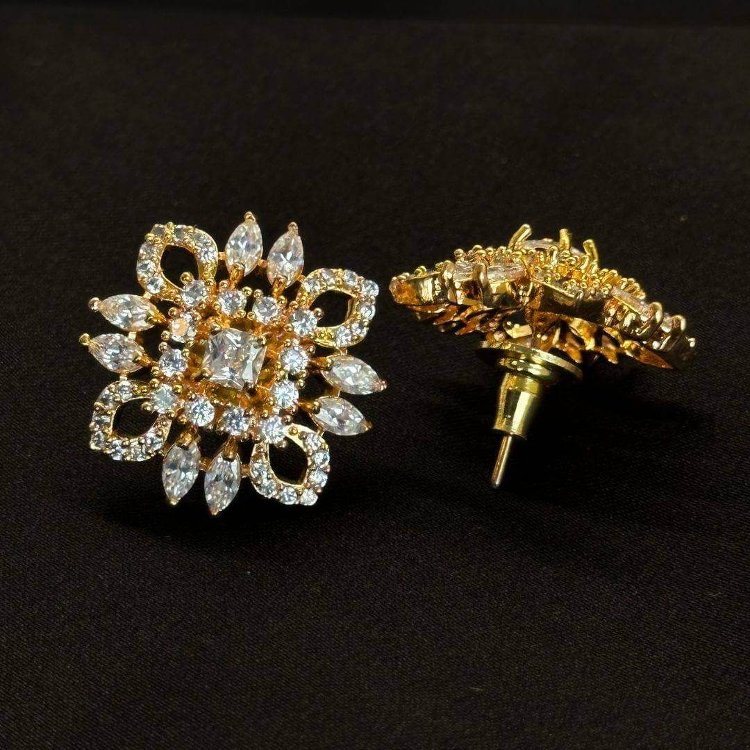 White Cubic Zirconia Studs