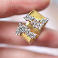 Wiredrawing 18k Gold Color Wide Ring