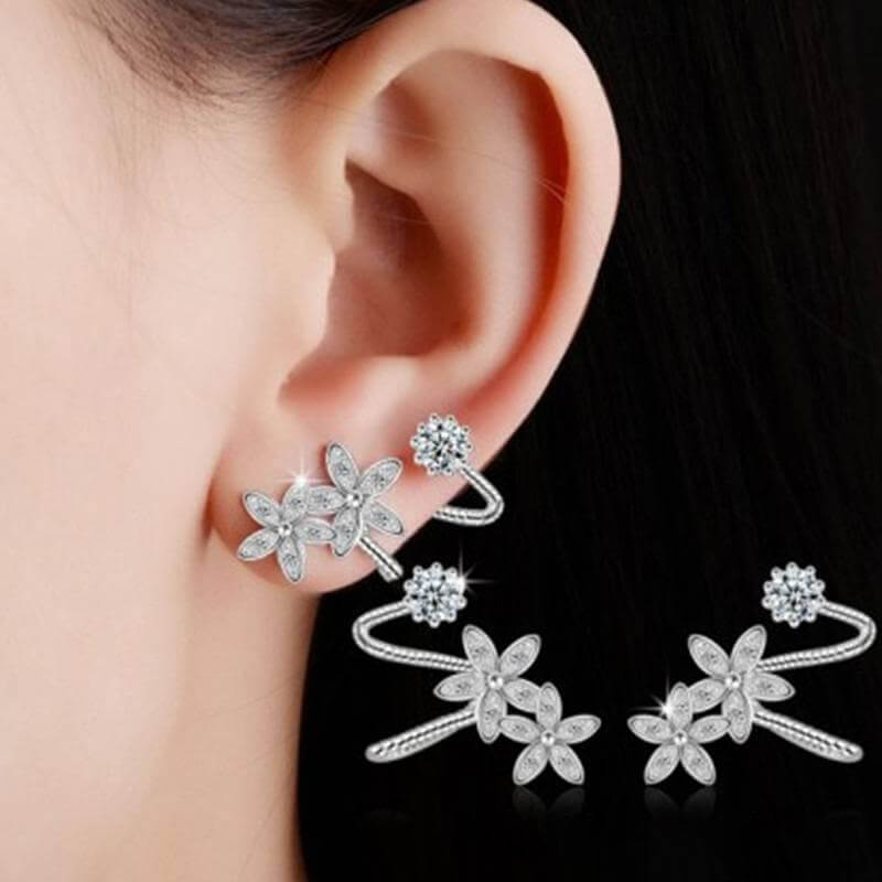 Crystal Flower Earings