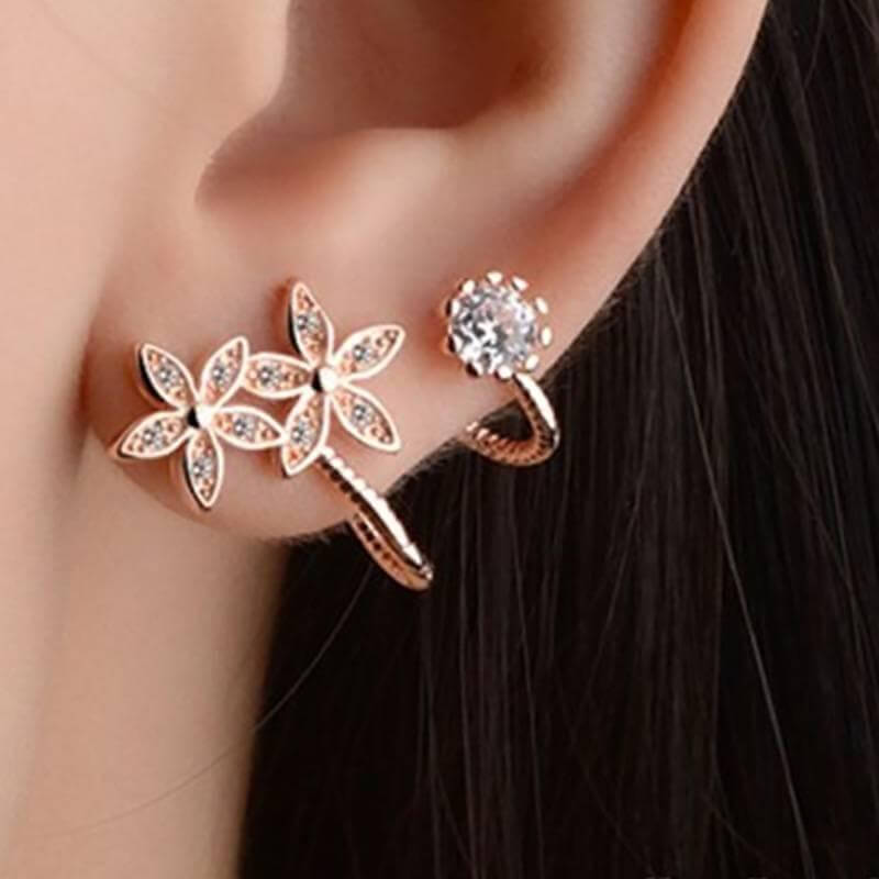 Crystal Flower Earings