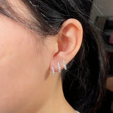 Silver Color Claw Stud Earrings
