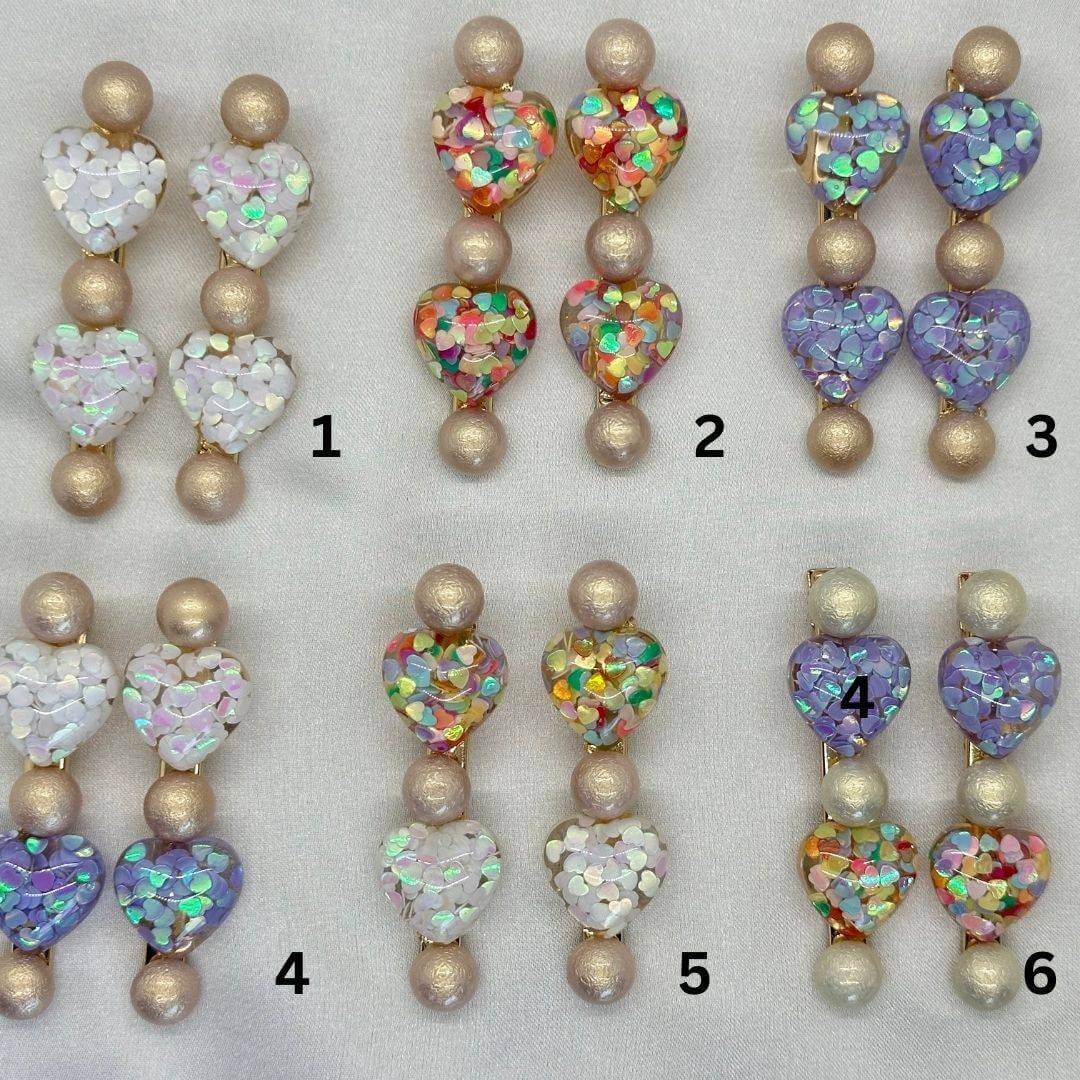 Heart Hair Pin Pack Of 2