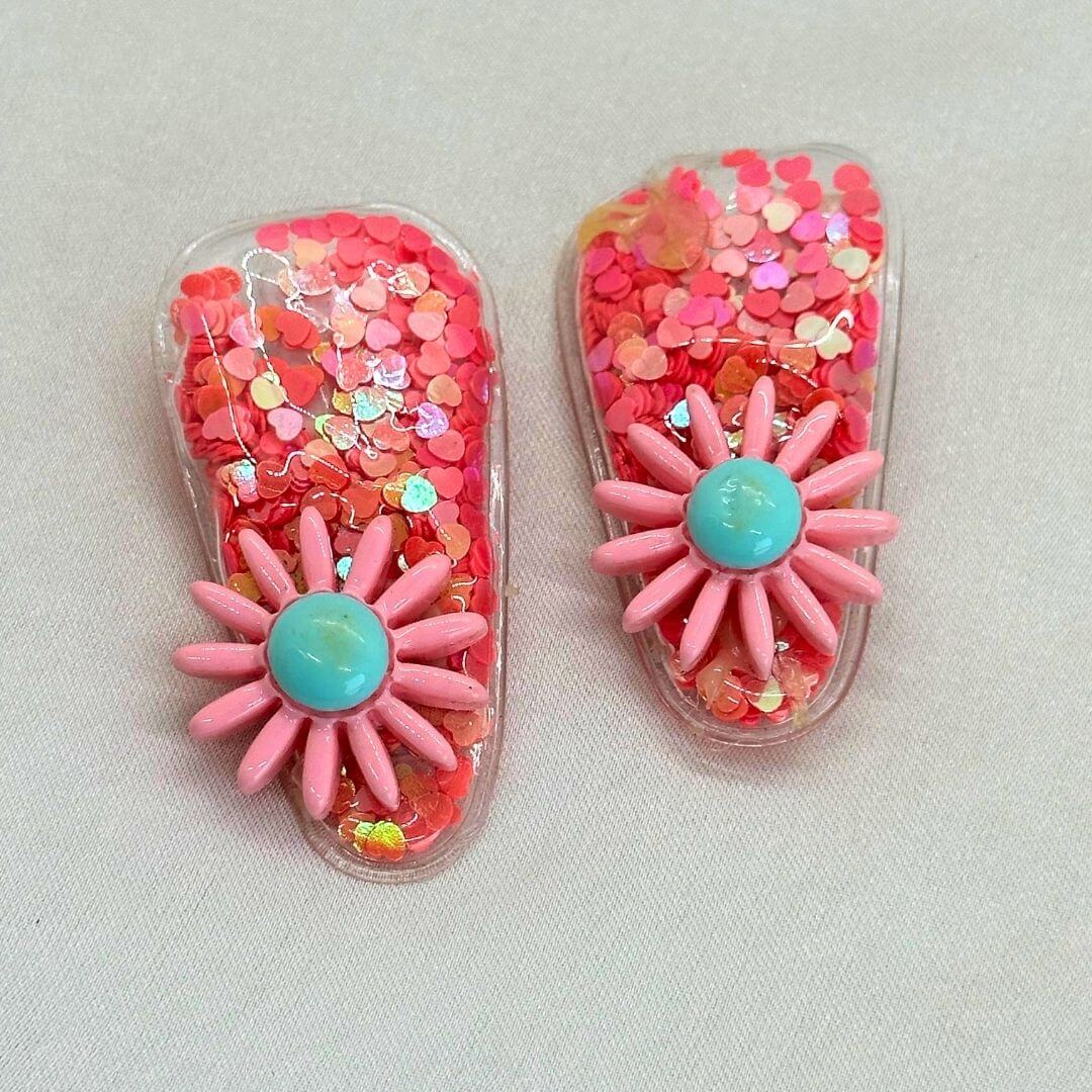 Heart Filled Hair Pin Pack of 2