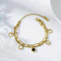 Round shape two layers stainless steel bracelet