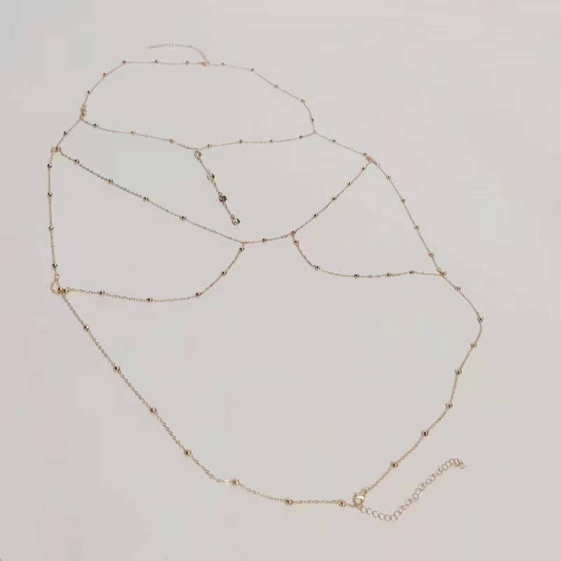 Shiny Rhinestone Tassel Bra Chain