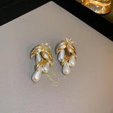 Vine & Pearl Drop Earrings