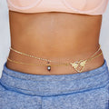 Crystal Love Heart Belly Waist Chain