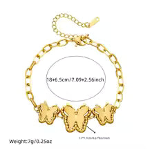 Three-dimensional Hollow Pattern Butterfly Bracelet