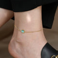Blue Eye Stone Titanium Steel Anklet