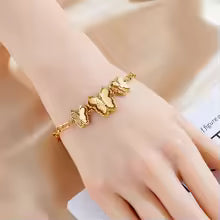 Three-dimensional Hollow Pattern Butterfly Bracelet