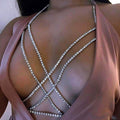 New Ladies Sexy Multilayer Rhinestone Cross Body Chain