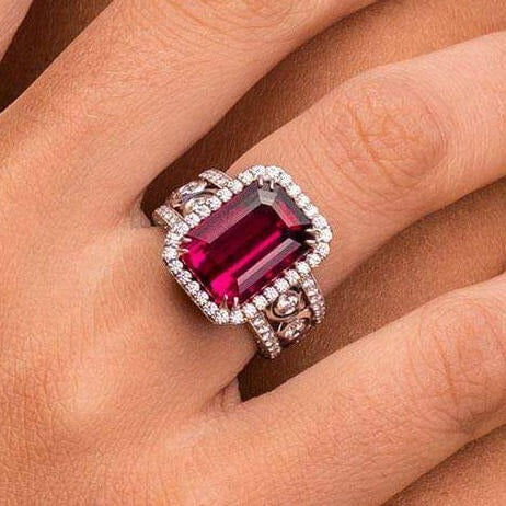 Red Ruby Crystal Rings