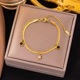 Double Layer Star Heart Charms Bracelet