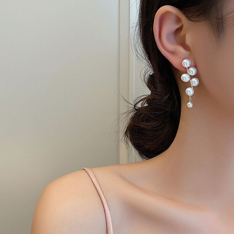 Needle Pearl Earrings
