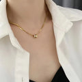 Multi Layer Stone Accent Necklace